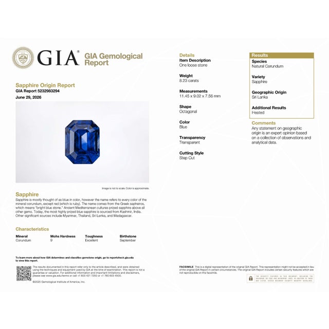 Stunning natural blue emerald cut Ceylon sapphire with diamond 3-stone ring, GIA certified. High jewelry by Alexander...