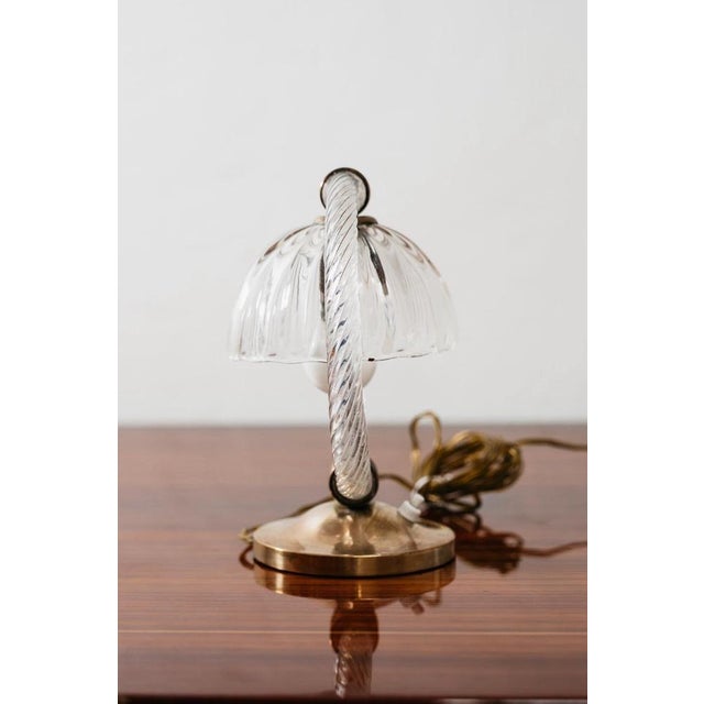 Abat-Jour Lights in Murano Glass and Brass from Barovier & Toso, 1950s, Set of 2 For Sale - Image 6 of 18