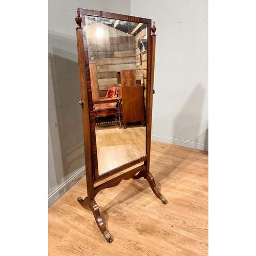 You are viewing a gorgeous period Edwardian cheval mirror Glass is clear and blemish free and this would be great as a...