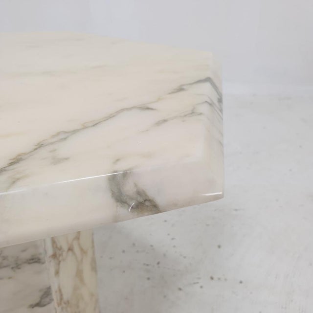 Italian Carrara Marble Side Tables, 1980s, Set of 3 For Sale - Image 9 of 18