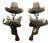 1980s Pair of Cowboy Hat and Saddle Sterling Earrings For Sale