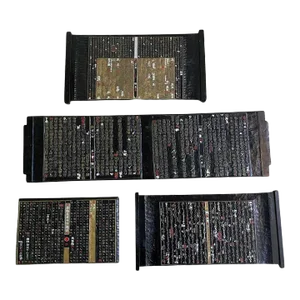 Early 20th Century Meiji Period Japanese Wood Print Blocks - Set of 4