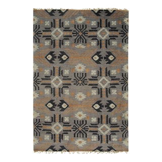 9x12 Laine Enchanting Gray Geometric Modern Hand Knotted Wool Carpet Rug For Sale