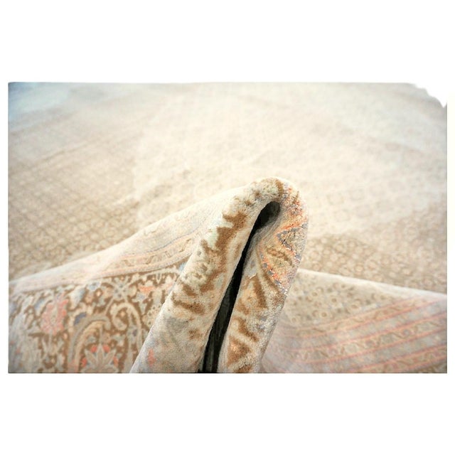 Tan Antique Persian Tabriz Wool 10x14 Tan, & Brown Handmade Area Rug #9901536 For Sale - Image 8 of 8
