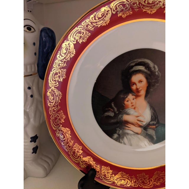 1980s Vintage Vigee LeBrun French Limoges Plate For Sale - Image 5 of 8