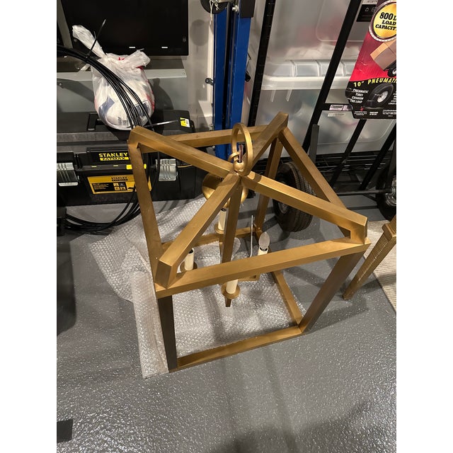 Palmer Hargrave Chelsea Ceiling Lantern. 4-light ceiling fixture, Dimensions: 16.5"w x 16.5"d x 28.875"h, Finish: Aged...