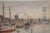 J. Villena (20th Century) “On the Port” Watercolor Signed For Sale - Image 10 of 11