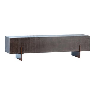 Modern Concrete & Steel Bench For Sale