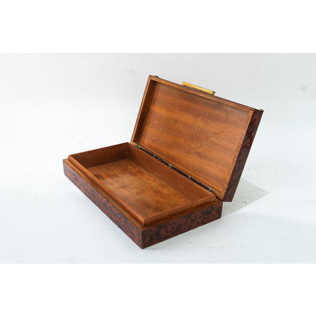 Wood Maple Cigar Box, 1950s For Sale - Image 7 of 12