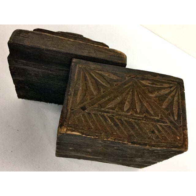 Wood Primitive Asian Secret Hiding Lid Wood Box For Sale - Image 7 of 11
