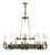 Chandelier in Gilded Bronze and Green Lacquered Metal For Sale