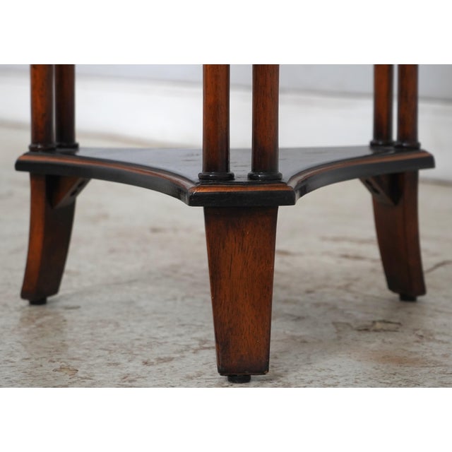 Age: Approx. 20 Years Old Details: Factory Distressed Gorgeous Crackle Finish Decorated Top 2 Tiers Black w. Gold Accents...
