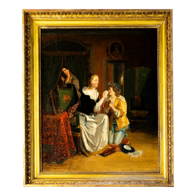 Jean-Augustin Franquelin, Mother and Daughter on Canvas, 1800s, Oil on Canvas, Framed For Sale