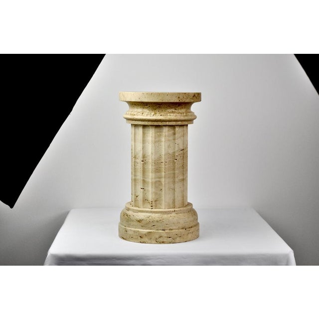 Black Handmade Column Vase in Paonazzo Satin Marble by Fiammetta V. For Sale - Image 8 of 18