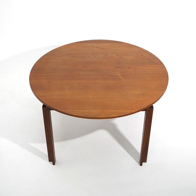Mid-Century Modern Extendable Round Table by Inge Klingeberg for France & Son, 1960s For Sale - Image 3 of 18