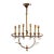 Early 20th Century Mediterranean Revival Wrought Iron and Tole Chandelier For Sale