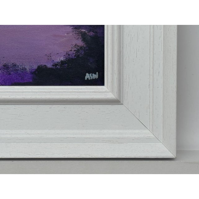 Violet Reflections at Dusk - Miniature Art by Contemporary British Artist 2025 For Sale - Image 10 of 12