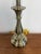 Brass Vintage Stiffel Solid Brass Table Lamp Antique Finish W/ Original Shade Working For Sale - Image 8 of 12