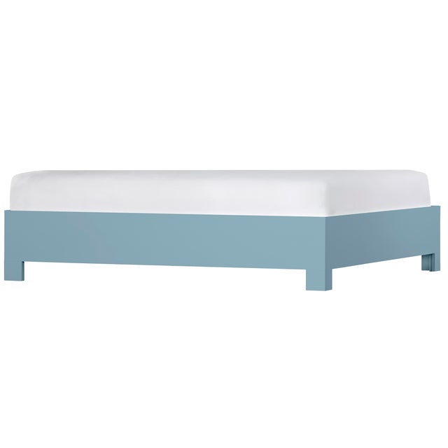 Blue Silas Standard Bed King - Pool Blue For Sale - Image 8 of 12