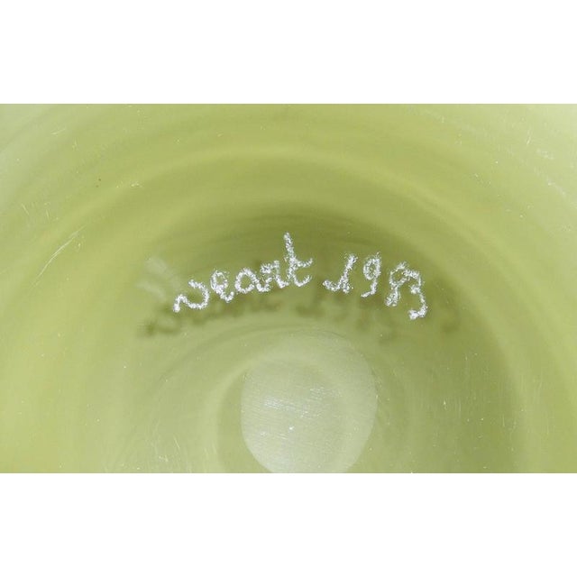 1980s Opal Blown Glass Vase from VeArt For Sale - Image 5 of 10