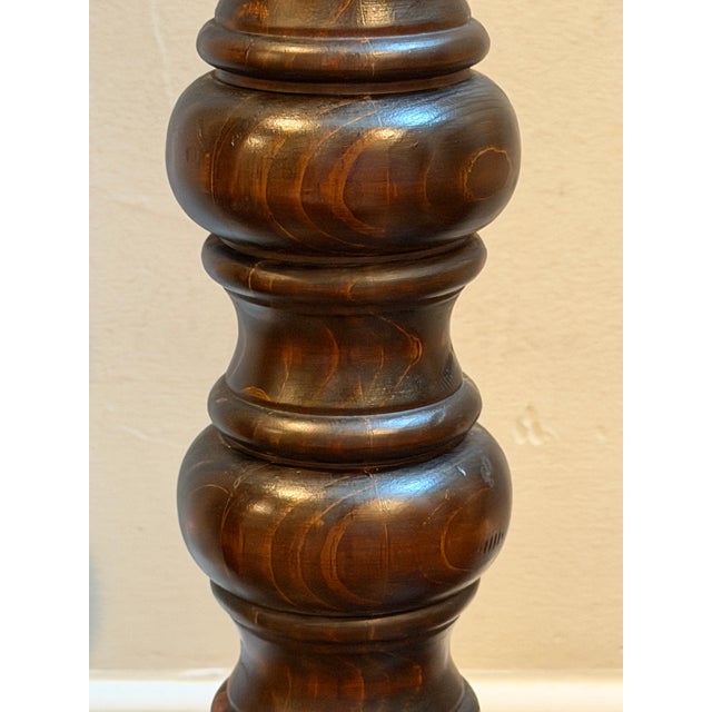 Vintage Monumental Bobbin-Turned Wood Display Pedestal or Plant Stand, 37.5” For Sale - Image 13 of 18