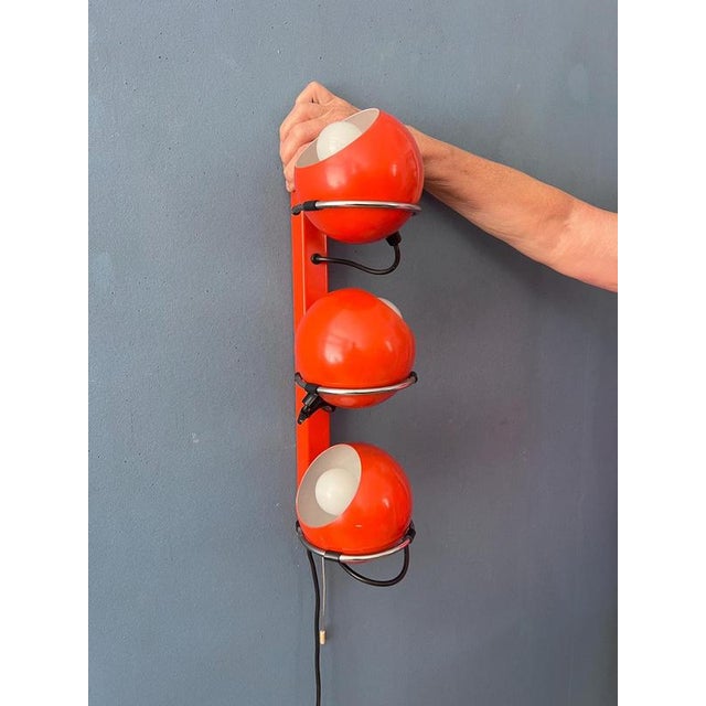 Mid-Century Modern Space Age Eyeball Wall Lamp For Sale - Image 9 of 13
