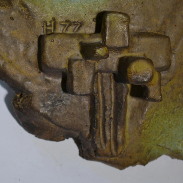 Brutalist Abstract Wall Relief in Ceramic, 1970s For Sale - Image 4 of 8