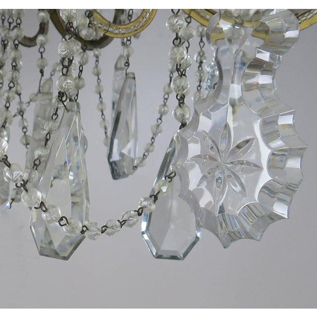 10-Light French Louis XV Style Crystal Beaded Chandelier, Circa 1930s For Sale - Image 10 of 13