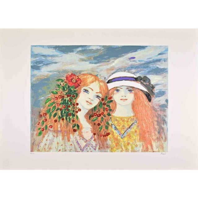 Lithograph on paper. Hand signed and numbered in pencil. Edition of 150. Excellent condition. This luminous colour...