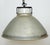 Gray Industrial Grey Metal Factory Suspension Lamp, 1960s For Sale - Image 8 of 16