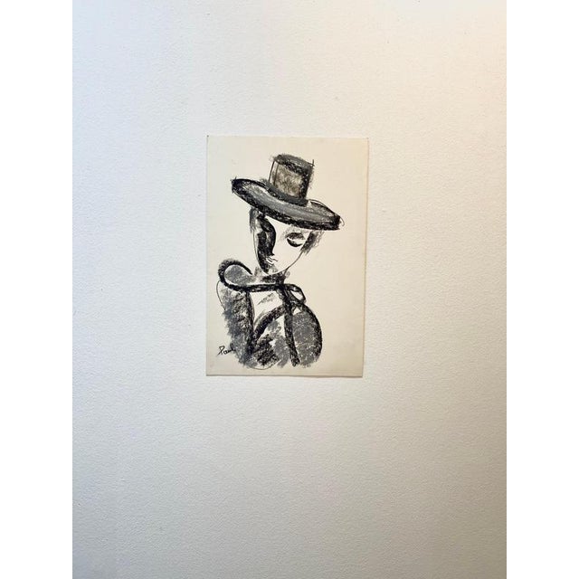 Paper Gilbert Pauli, Lady Portrait, 1990, Pastel on Paper For Sale - Image 7 of 10