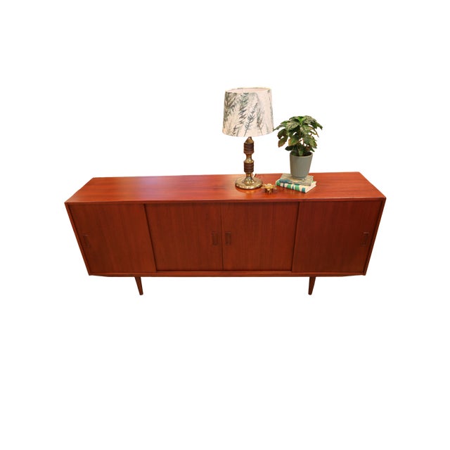 Vintage Danish Teak Sideboard with Sliding Doors, 1960 For Sale - Image 17 of 18