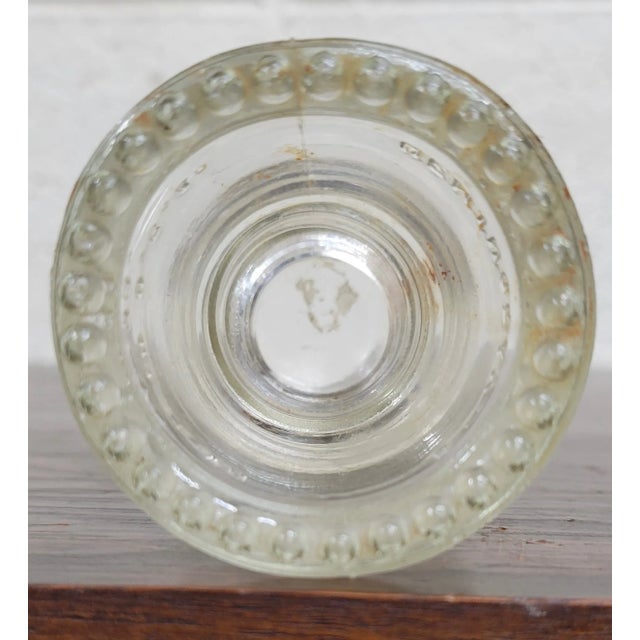 Glass Vintage Clear Glass Hemingray-9 Insulator For Sale - Image 7 of 10
