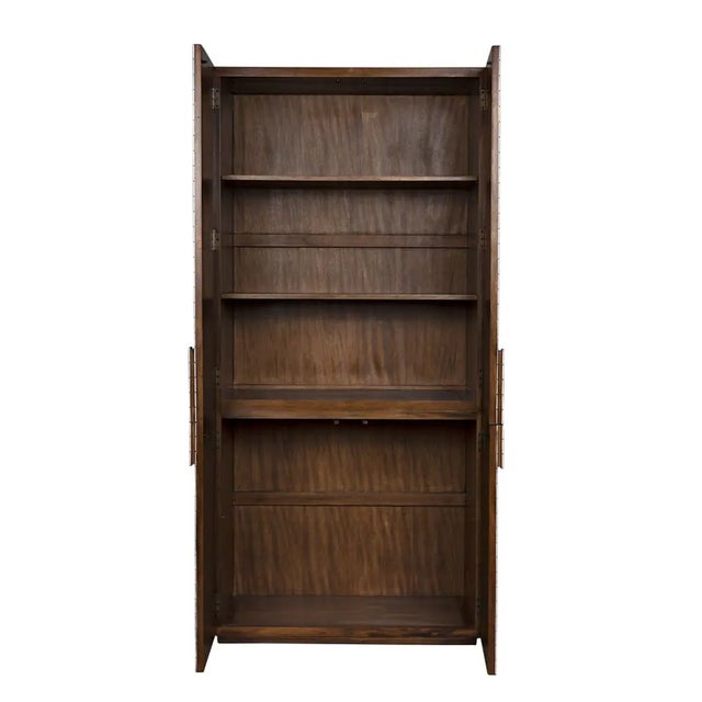 NOIR Noho Hutch, Hand Rubbed Black with Light Brown Trim For Sale - Image 13 of 14