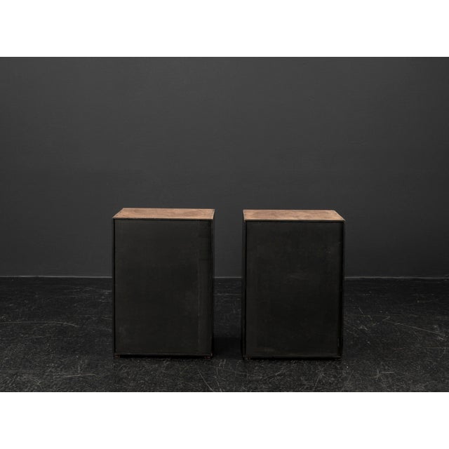 Brutalist Patinated Wood Cube Coffee Tables, 1960s, Set of 2 For Sale - Image 14 of 18