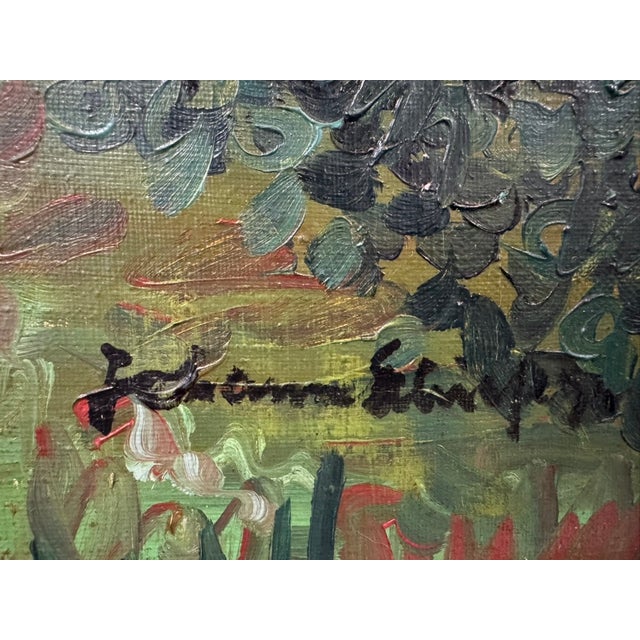 Oil on Canvas, Mediterranean Villa With Garden Artist: Johannes Schiefer For Sale - Image 4 of 7