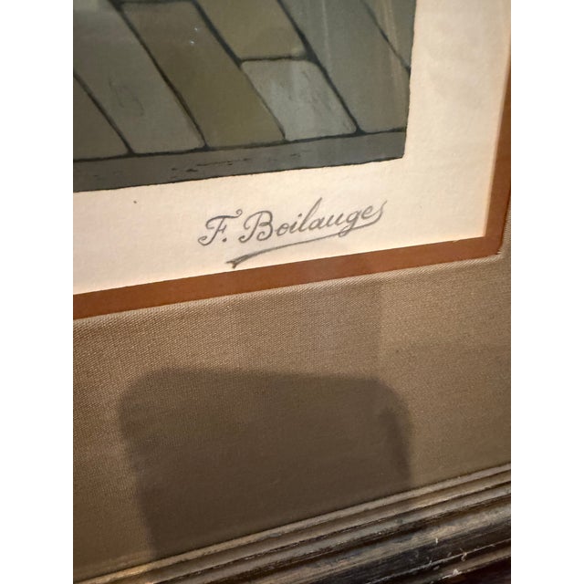 Late 20th Century Pair of Fernand Boilauges Signed Limited Edition Serigraphs, Framed For Sale - Image 10 of 14