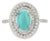 Early 18th Century 1.51ct Cabochon Turquoise & Diamond 14k Gold Ring Size 8 For Sale