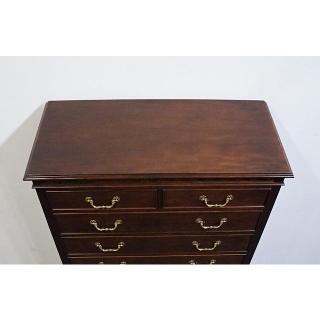 Century Furniture Solid Mahogany Traditional Style 42" Chest on Chest For Sale - Image 9 of 12