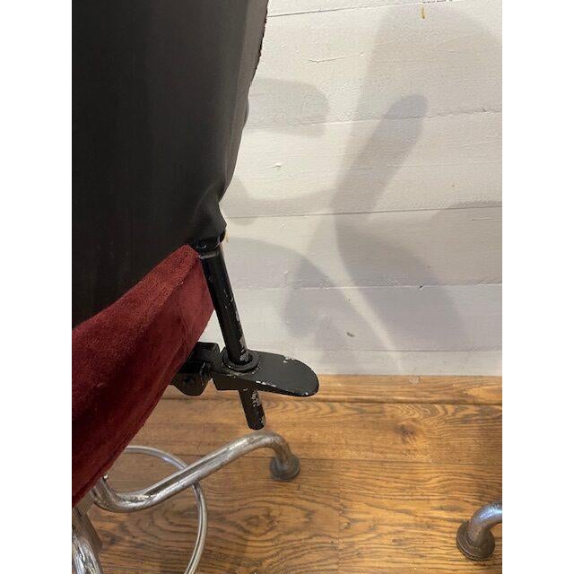 Mid-Century Red Barber Chairs, Set of 2 For Sale - Image 5 of 11