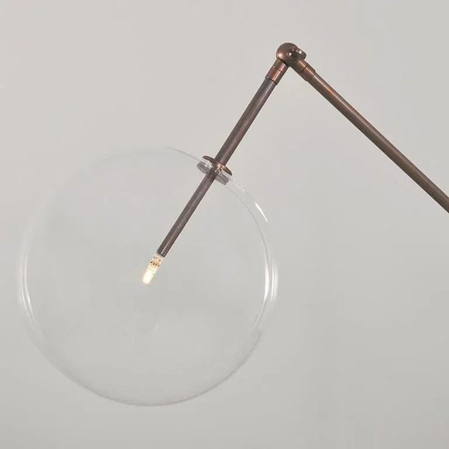 Milan 1 Arm Brass Floor Lamp by Schwung For Sale - Image 4 of 9
