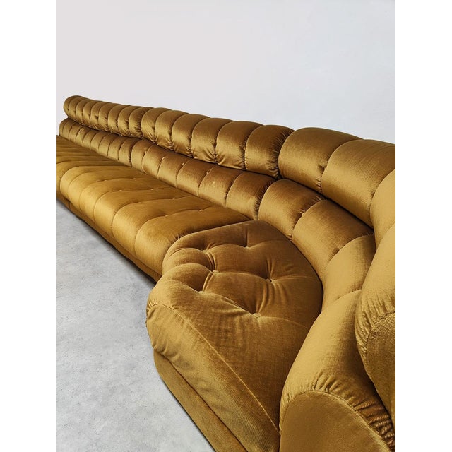 Mid-Century Golden Hour Modular Sofa, 1970s, Set of 3, in Good conditions. Designed 1970 to 1979