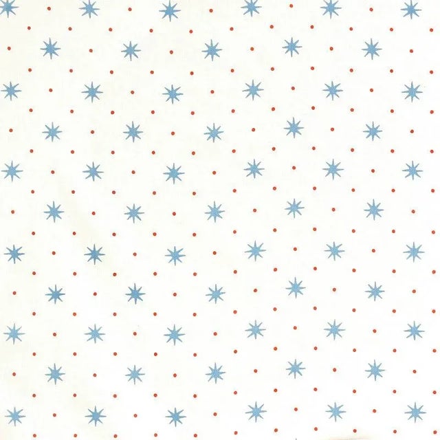 Sister Parish Serendipity Fabric in Blue Red For Sale