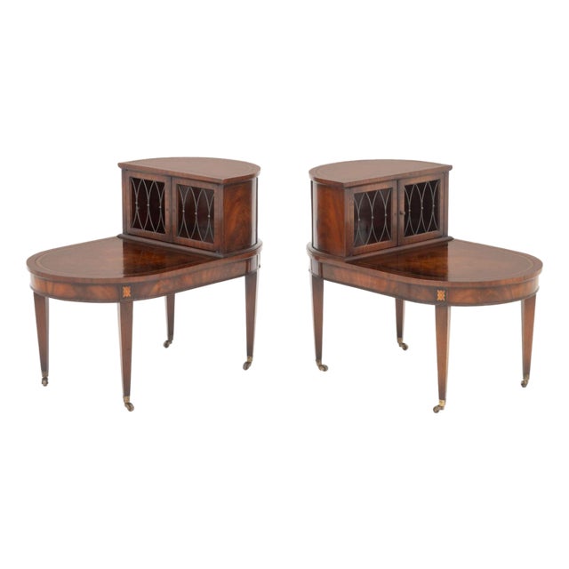 Weiman Heirloom Mahogany Step End Tables, Pair For Sale