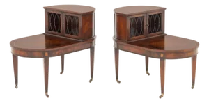Weiman Heirloom Mahogany Step End Tables, Pair