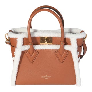 Caramel Calfskin and Shearling On My Side PM For Sale