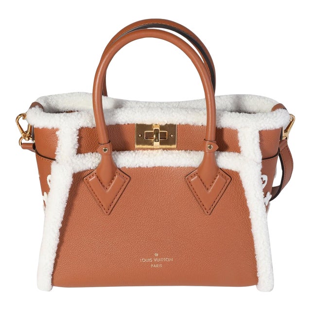 Caramel Calfskin and Shearling On My Side PM For Sale