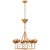 Julie Neill for Visual Comfort Signature Alberto Small Single Tier Chandelier in Antique Gold Leaf For Sale