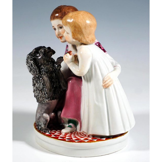 Art Nouveau Group Figurine by Max Bochmann for Meissen, 1912 For Sale - Image 4 of 7
