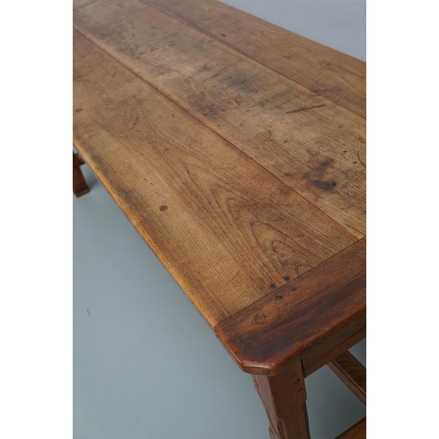 Antique 19th Century French Rustic Elm Farmhouse Dining Table For Sale - Image 18 of 18